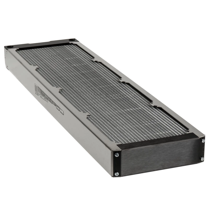 Radiatore Aqua-Computer airplex radical 2/480 — alluminio/rame/acciaio inox, 520×140×40 mm