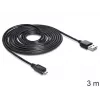 Cavo USB DeLOCK EASY-USB 2.0-A - USB 2.0 Micro-B 3 m