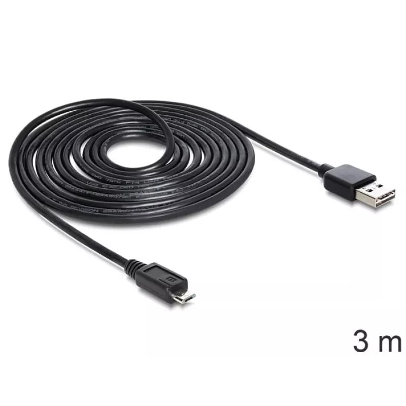 Cavo USB DeLOCK EASY-USB 2.0-A - USB 2.0 Micro-B 3 m
