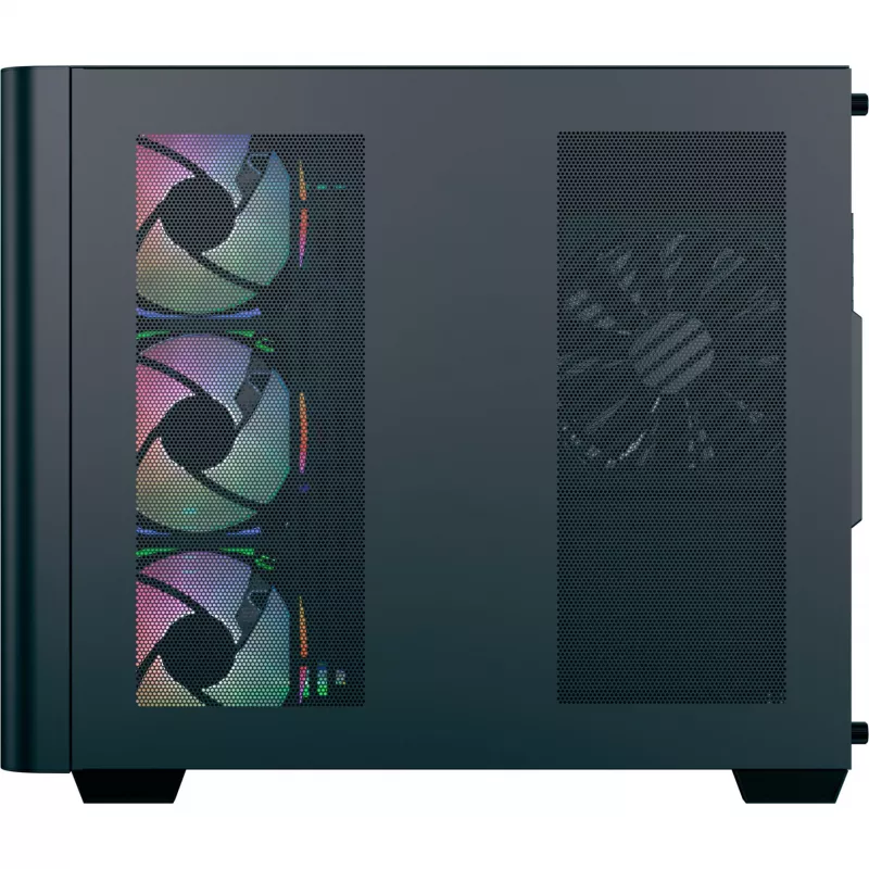 Case per PC tower AEROCOOL P500C EVO-G-BK-v1 con 2 pannelli laterali in vetro temperato, nero