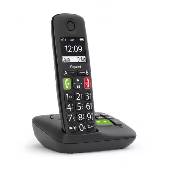 Gigaset E290A Telefono analogico/DECT con identificazione chiamante Nero