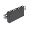Patch panel DELOCK mini desktop RJ45 8 porte Cat.6A schermato nero per tavolo, parete o guida DIN