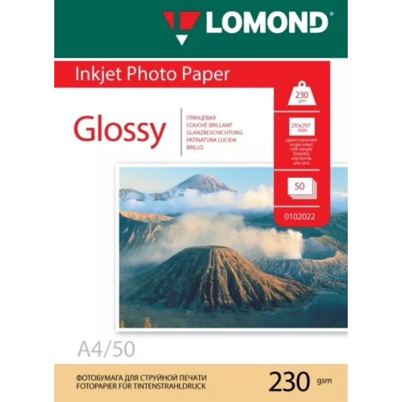 Carta fotografica inkjet Lomond lucida 230 g/m² A4, 50 fogli