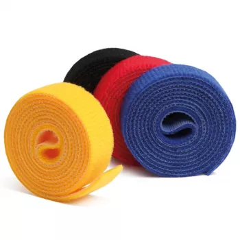 LABEL THE CABLE rotolo di nastro velcro double-face 4x 1m - colori misti