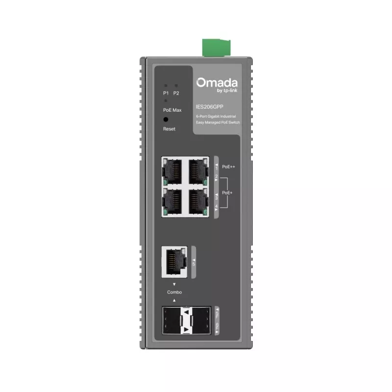 Switch di rete TP-Link IES206GPP managed Gigabit Ethernet (10/100/1000) Power over Ethernet (PoE) nero