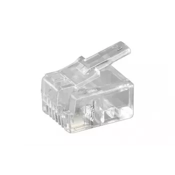 Microconnect KON501-10R connettore per fili RJ-11 6P4C trasparente