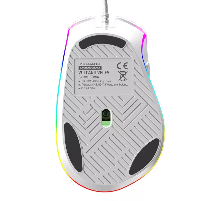 Mouse ottico con filo MODECOM Volcano Veles (bianco) — modello M-MC-VELES-200