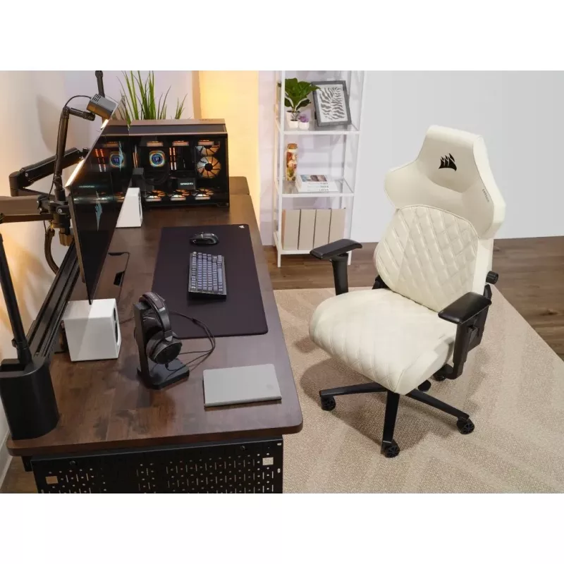 Sedia da gaming per PC Corsair TC500 LUXE seduta imbottita beige