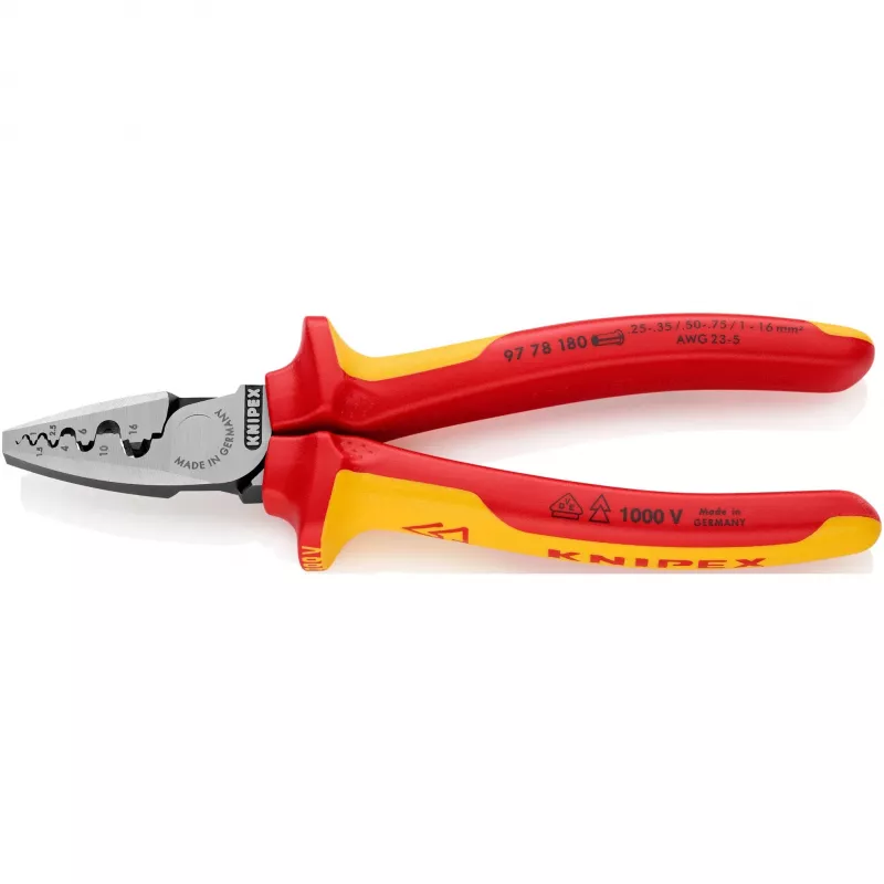 Pinza crimpatrice combinata per cavi Knipex 97 78 180