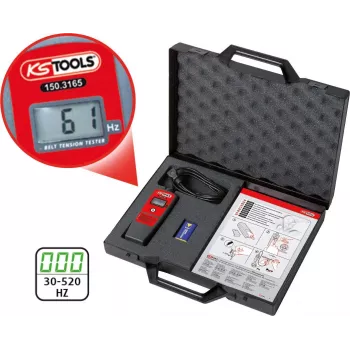 Verificatore di tensione della cinghia KS TOOLS HZ 150.3165 — strumento diagnostico elettronico per la misurazione della tensione della cinghia