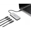DeLOCK 64261 hub USB 3.2 Gen 1 Type-C 10000 Mbit/s nero grigio