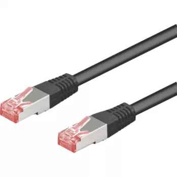 Wentronic Goobay cavo patch CAT 6, S/FTP (PiMF), nero, 5 m - LSZH senza alogeni, rame (68700)