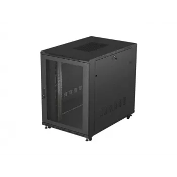 Armadio rack a pavimento Lanberg 19 inch 22U 800x1200mm, per montaggio, nero, porta perforata