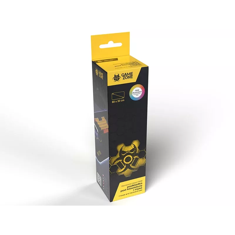 TRACER GameZone Hexy1 RGB tappetino per mouse e tastiera, 80 x 30 x 0,4 cm, nero
