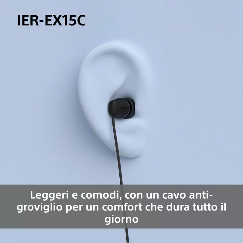 Sony IER-EX15C Cuffie con filo In-Ear Chiamate/Musica USB Type-C Bianco