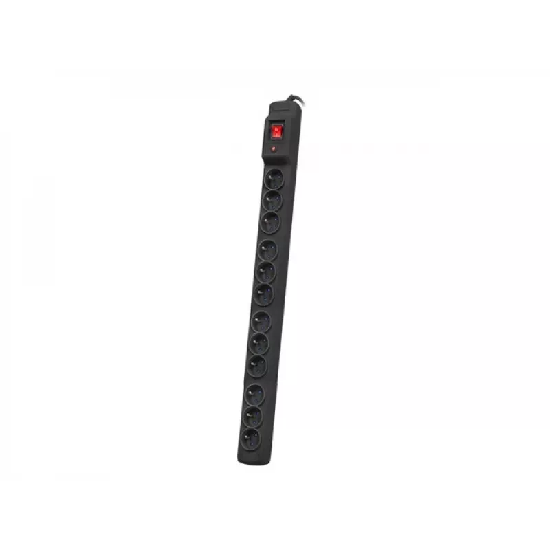 Armac Multi M12 | ciabatta multipresa | protezione da sovratensione, 12 prese, cavo 5m, nero
