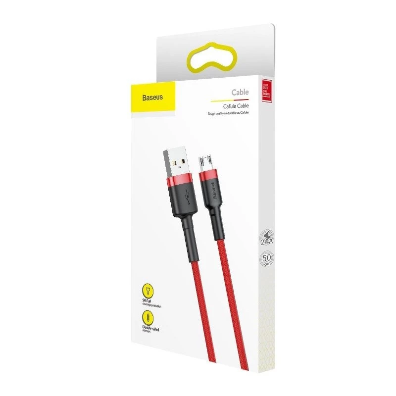 Cavo USB Baseus CAMKLF-C09 2m USB A a Micro-USB B rosso