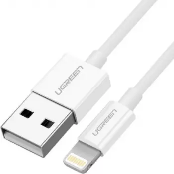 Ugreen cavo USB 2.0 A Lightning 2 m, 5 V / 2,4 A iPhone 7 / 7 plus / 6S / 6 / 6 Plus, iPhone 5s/5c/5, iPad Mini/Mini 2, iPad 1 m bianco