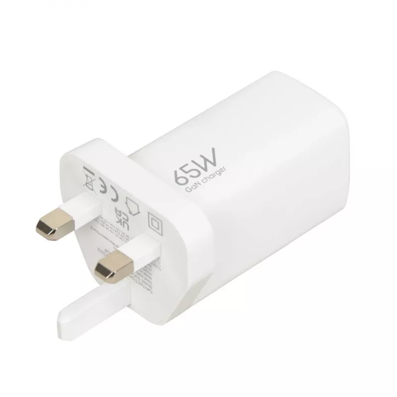 iBOX C-65 bianco, caricabatterie universale GaN 65W spina UK