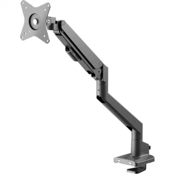 Supporto a gas per monitor singolo Goobay, nero (supporto da pavimento, 31,89), supporto per monitor, nero