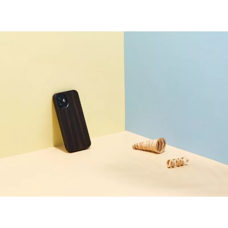 Custodia protettiva Man and Wood per iPhone 12 mini – ebano nero