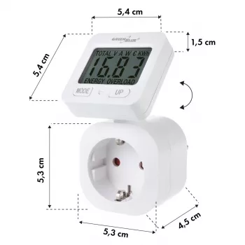 Wattmetro contatore di energia GB615E GreenBlue