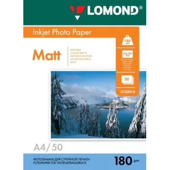 Carta fotografica inkjet Lomond opaca 180 g/m² A4, 50 fogli