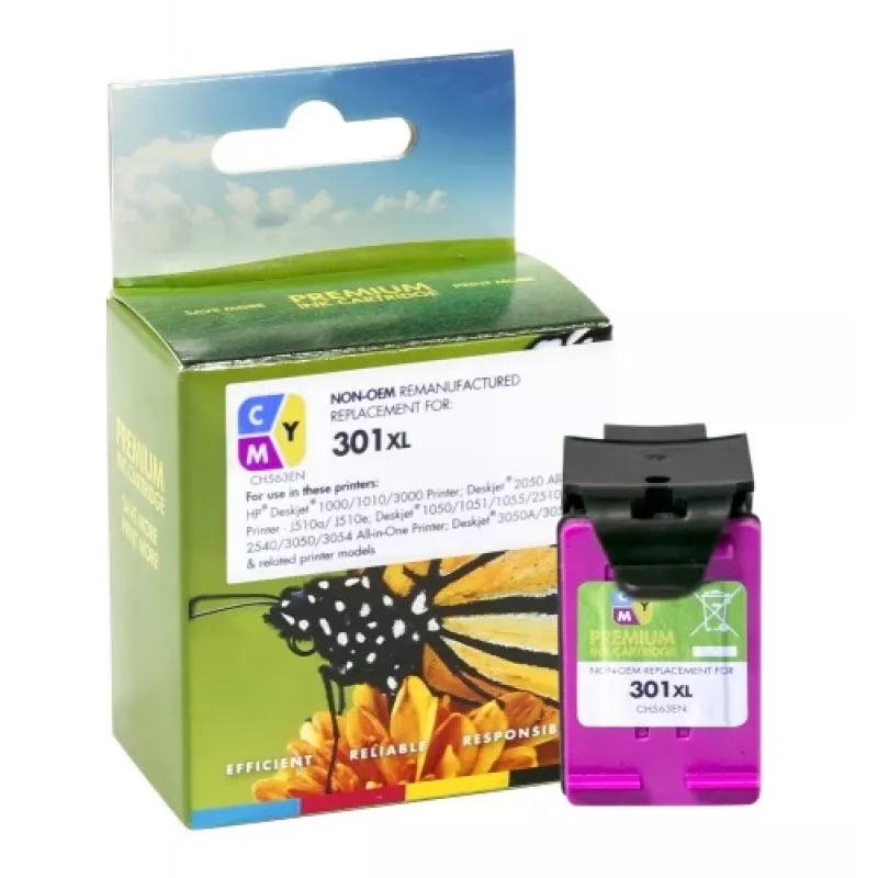 Compatibile Static Control Hewlett-Packard 301 XL (CH564EE) tricolore, 330 pagine