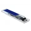Case per SSD DeLOCK 42620 case esterno per SSD M.2 NVME PCIe con connettore femmina USB Type-C, trasparente