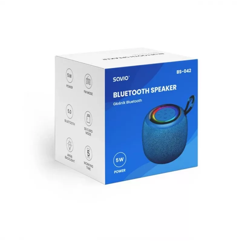 Savio BS-042 altoparlante Bluetooth 5 W