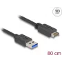 Cavo USB DeLOCK 10 Gbit/s Type-E Key A 20 pin connettore maschio su Type-A connettore maschio 80 cm
