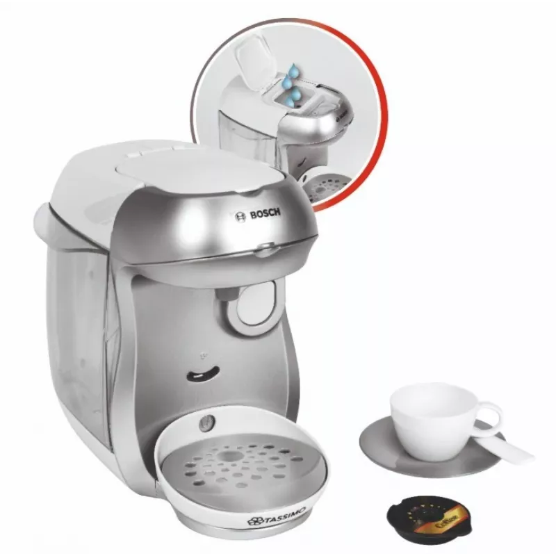 Macchina per caffè giocattolo KLEIN Bosch Tassimo 9231 – macchina per caffè giocattolo, argento, gioco di ruolo per bambini