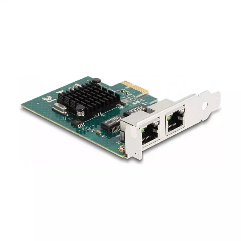 Scheda PCI Express x1 DeLOCK a 2 x RJ45 Gigabit LAN BCM grigio