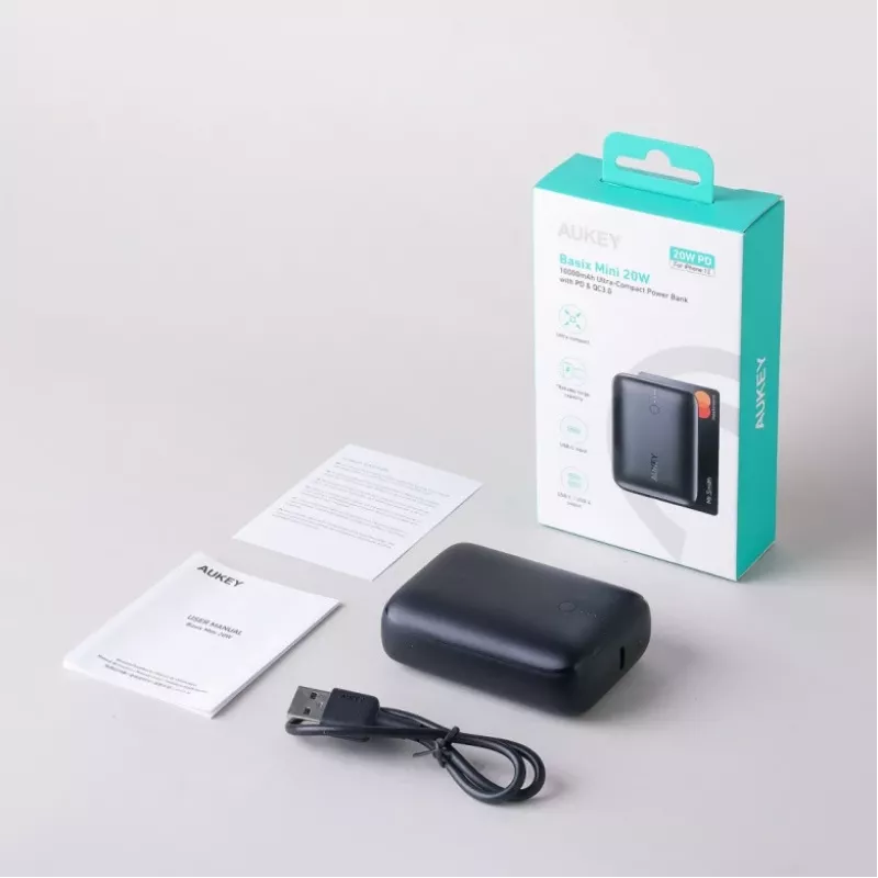 Powerbank AUKEY 157000 10000 mAh grigio