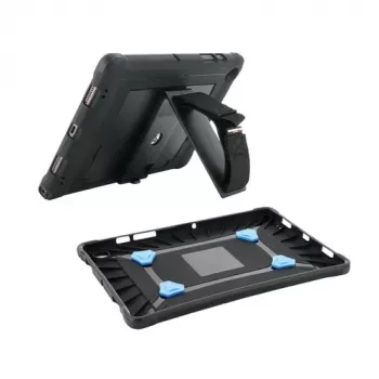 Mobilis PROTECH - cover posteriore per tablet - con supporto e cinturino, rinforzata - nero - per Apple iPad 10,9