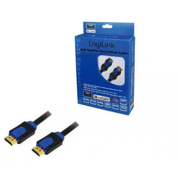 Cavo HDMI LogiLink High Speed, con Ethernet, 1,0 m per la trasmissione di dati audio, video ed Ethernet (CHB1101)