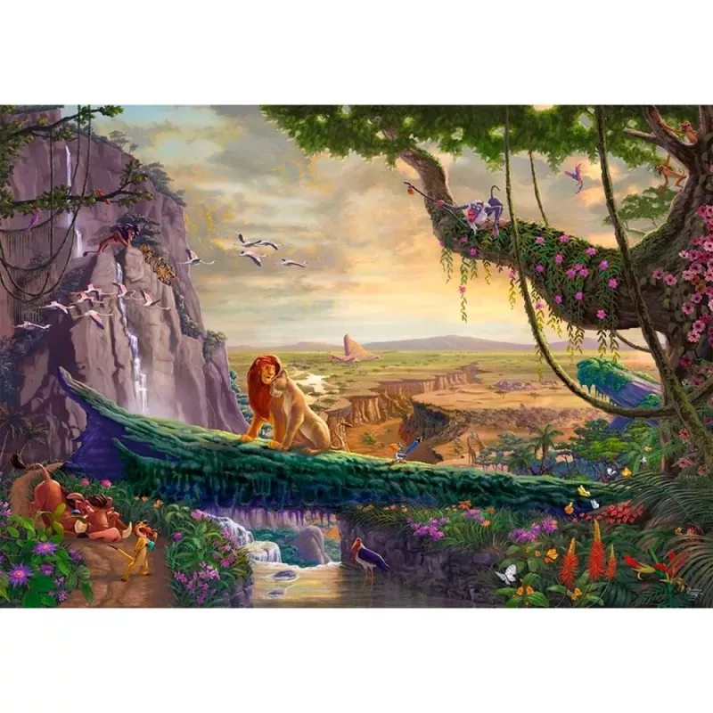Thomas Kinkade Studios: Disney Dreams Collection - Il re leone, ritorno alla rupe del re, puzzle 6000 pezzi