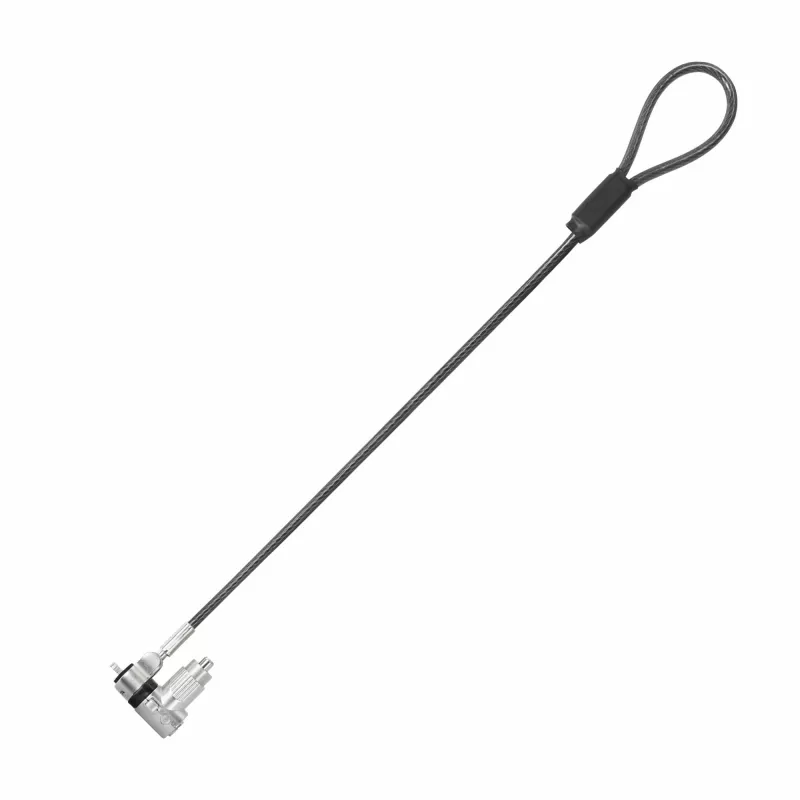DICOTA D32068 lucchetto a cavo universale mini per notebook, 0,3 m, 3 teste intercambiabili, argento
