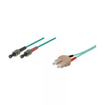 Cavo patch fibra ottica duplex OM3 (multimodale, 50/125) SC/ST, LSZH, polarità reversibile, 3m, Good Connections®