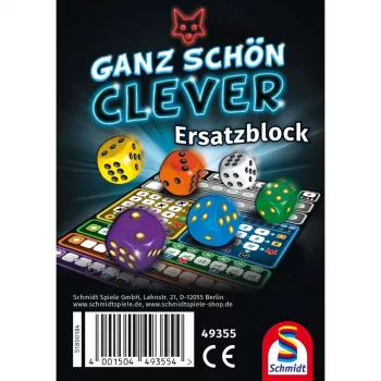 Blocco segnapunti di ricambio per il gioco da tavolo G3 Ganz schön clever! (edizione da viaggio) da 8 anni