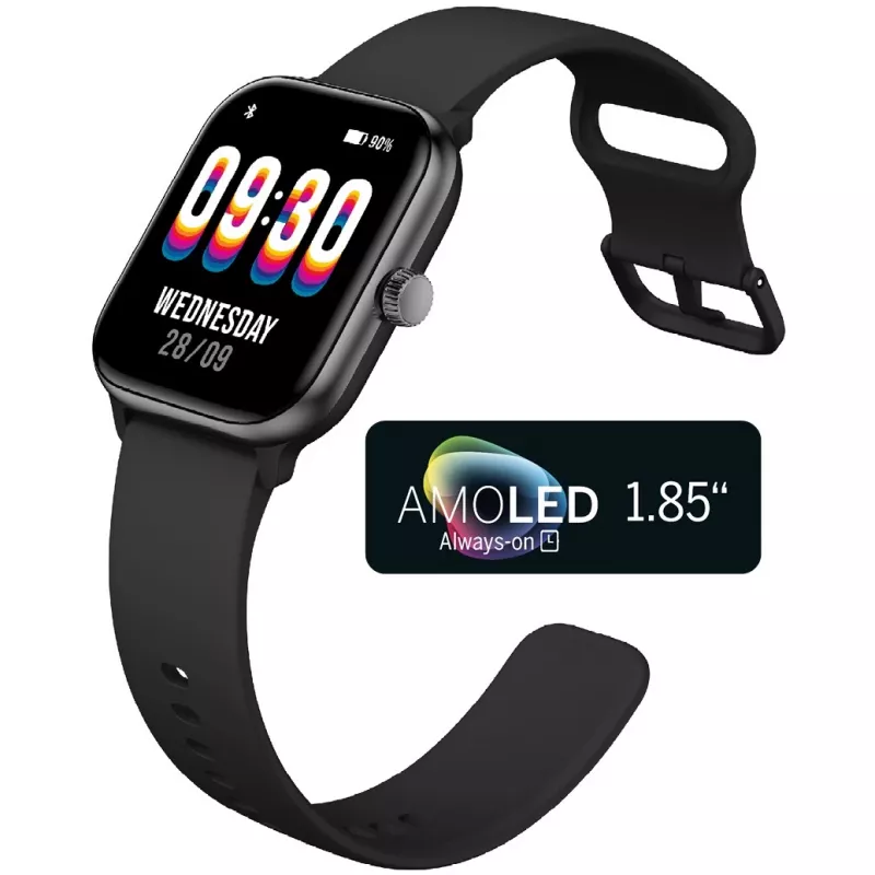 Beafon SmartWatch 201 (201_EU001BS) smartwatch, quadrato, nero-argento