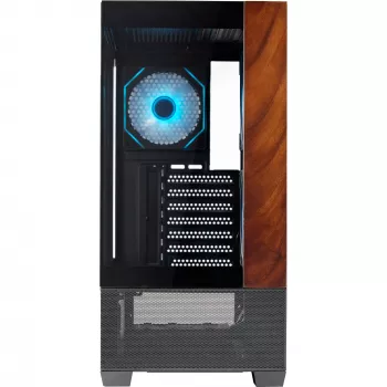 Cooler Master Elite 690 case PC, Midi-Tower, ATX, Tempered Glass - 4x ventole ARGB, legno, nero