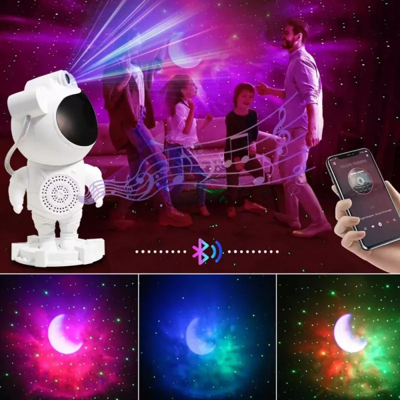 Lampada proiettore stellare Hawk HW-STAR01 con altoparlante integrato — proiettore di luce galassia