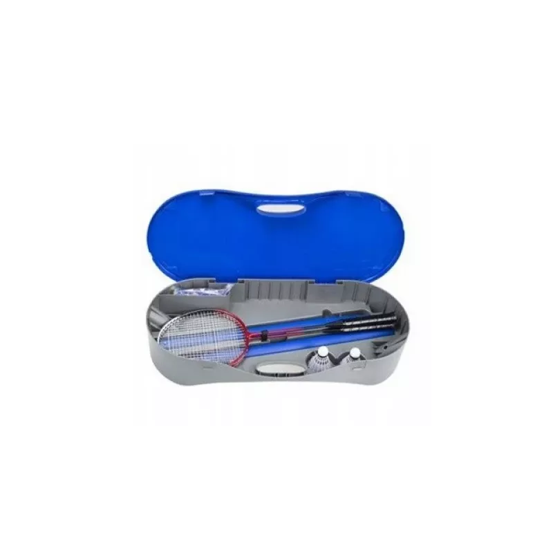 NILS ZSB2 set 2 in 1 con rete da badminton e tennis + 2 racchette + 3 freccette + borsa