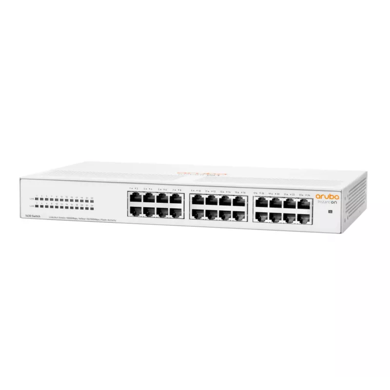 HPE Aruba Networking Aruba Instant On 1430 24G unmanaged L2 Gigabit Ethernet (10/100/1000) 1U bianco