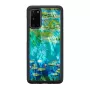 Custodia protettiva iKins per Samsung Galaxy S20 — design nero Water Lilies
