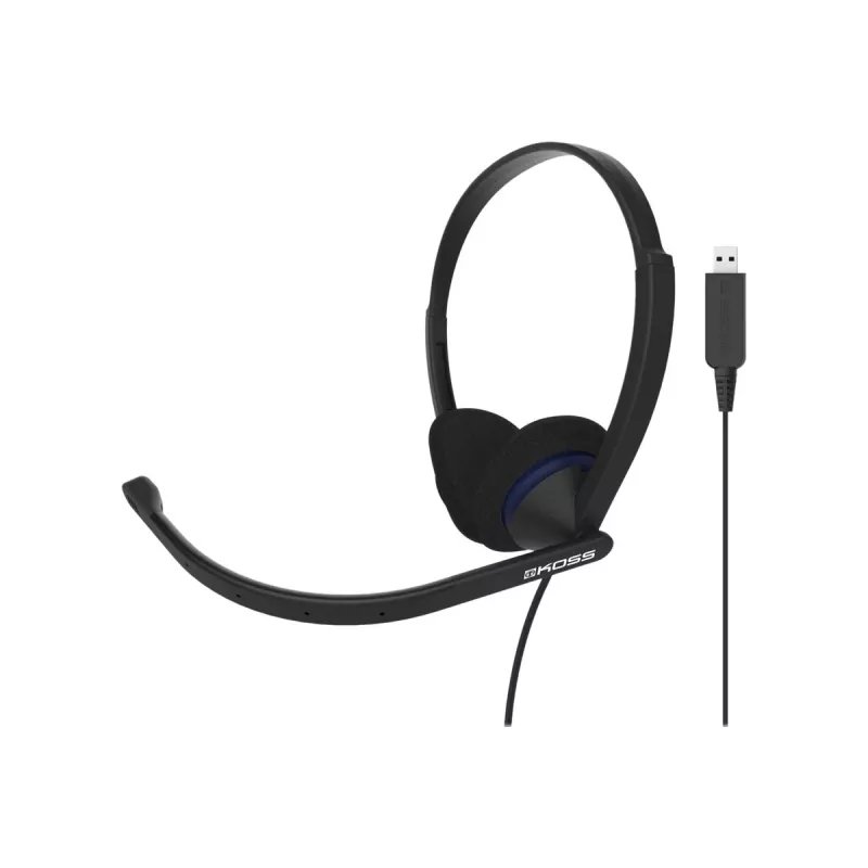 Koss CS200 Headset USB con filo ad archetto Telefonate/Musica USB Type-A Nero