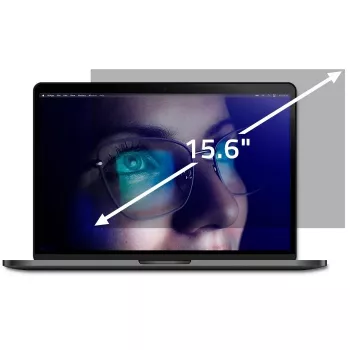 Filtro privacy per laptop QOLTEC 51052 — 15,6 pollici (39,6 cm), 16:9, trasparente, 345,4×194,3 mm