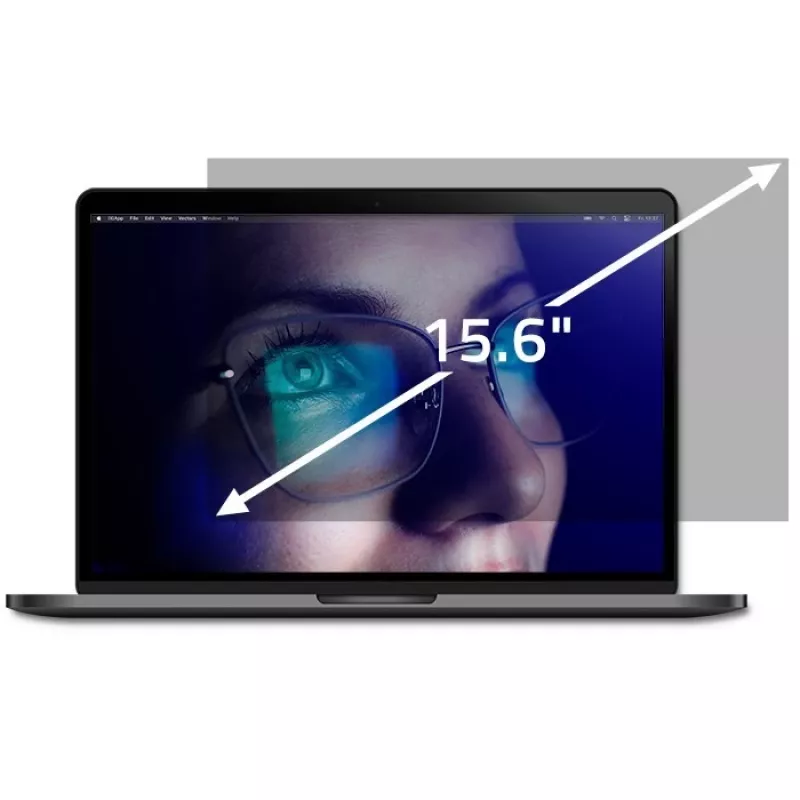 Qoltec 51052 filtro privacy GDPR per laptop da 15,6 pollici (39,6 cm), 16:9, 345,4 x 194,3 mm