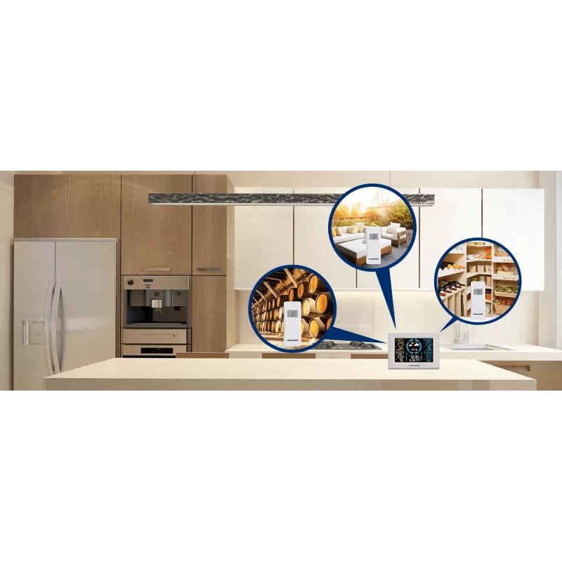 Stazione meteo wireless BLAUPUNKT WS40WH con monitor temperatura e umidità interna/esterna